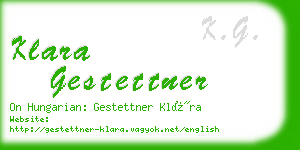 klara gestettner business card